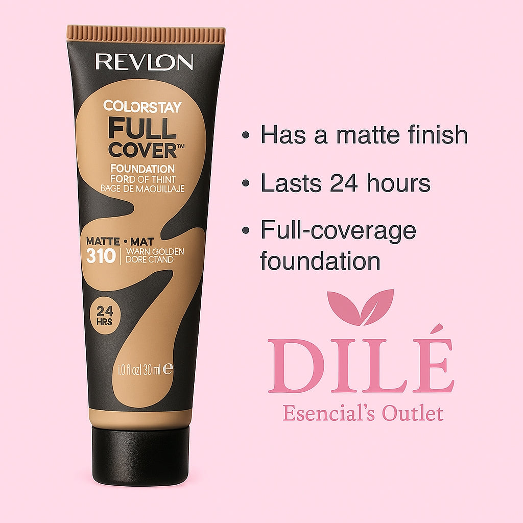 Revlon ColorStay Full Cover – Base de Maquillaje de Alta Cobertura